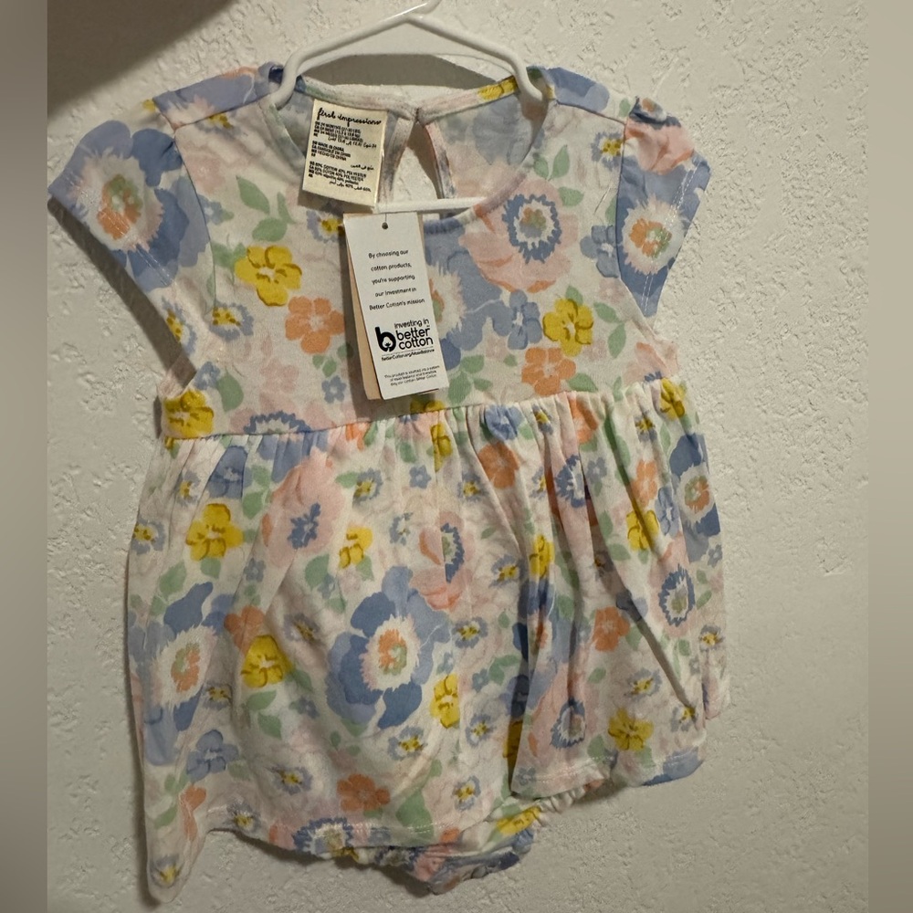 First Impressions Floral Baby Girl Sunsuit